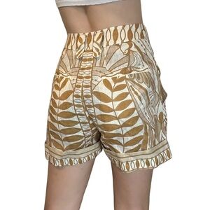 Farm Rio Off White Lace Nature Shorts Boho High Waist Summer Size Extra Small